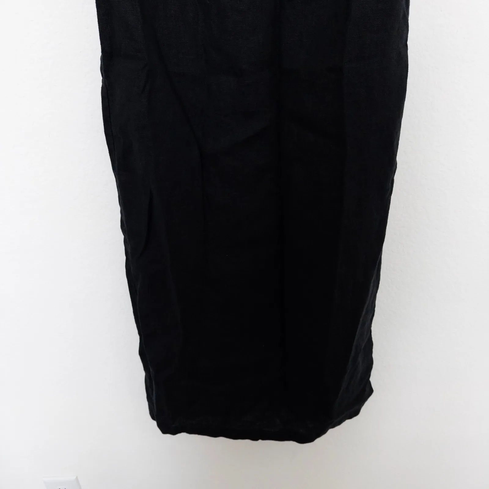 Ha Tran Womens Linen Dress Size‎ 4 Black Midi Minimalist Cottage Lagom Modern - Image 6