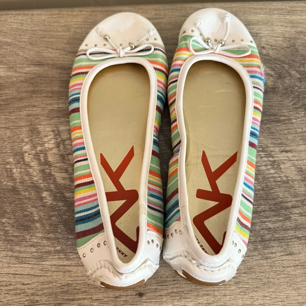 Free W/ any Purchase Anne Klein “Buttons” Ballet Bow Flats Women’s Sz 8.5 Multi - Image 6