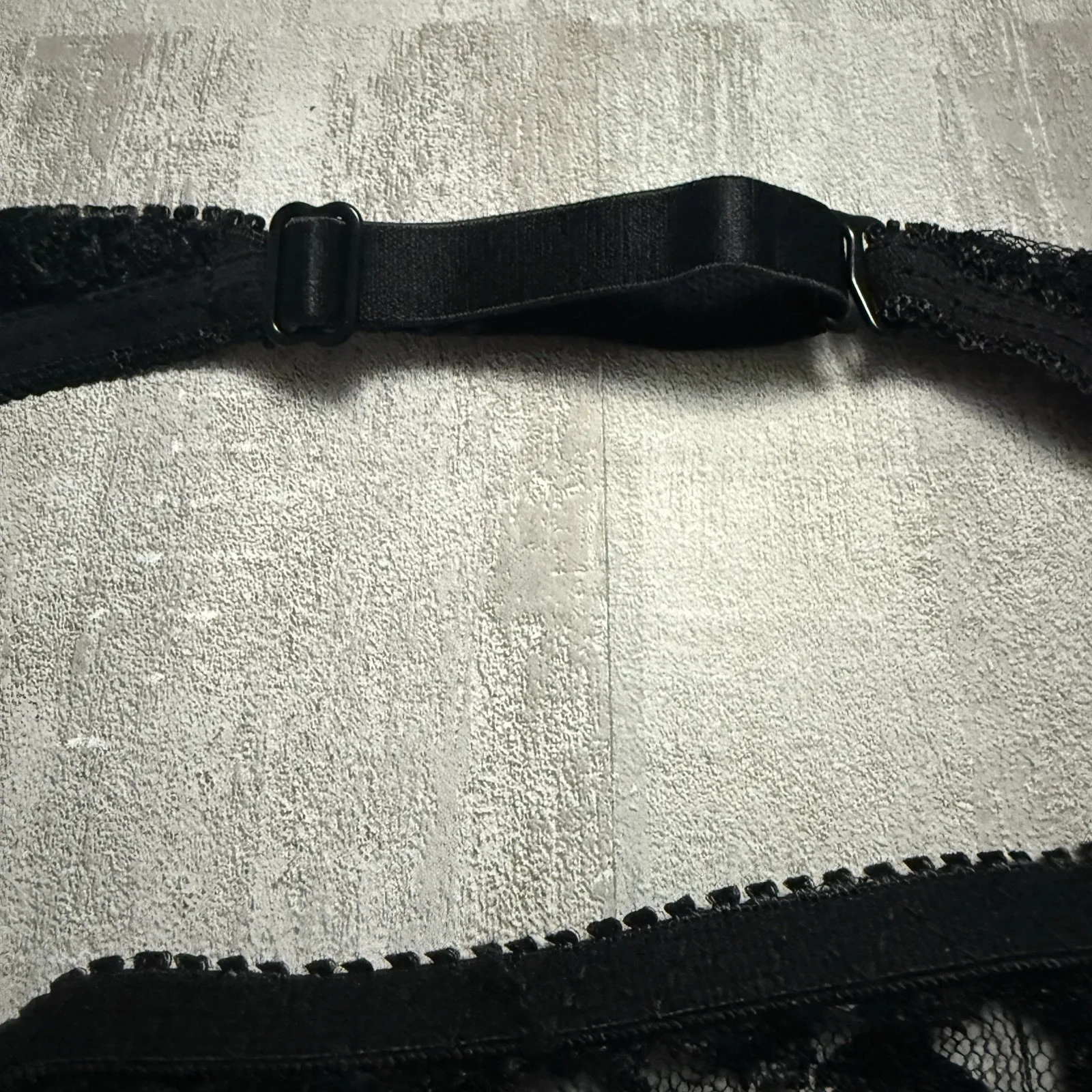 Leg Avenue Lace Floral Garter‎ Belt w/ Straps Black Adjustable One Size OS New - Image 4