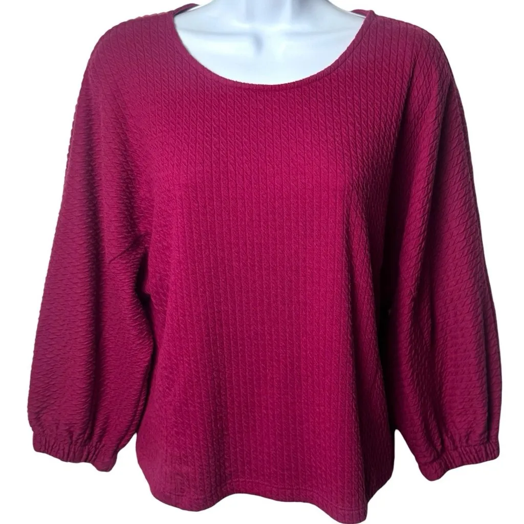 Anthropologie Arya Textured Pink Blouse Bohemian Milk Maid Peasant FairyCore XS - Image 2