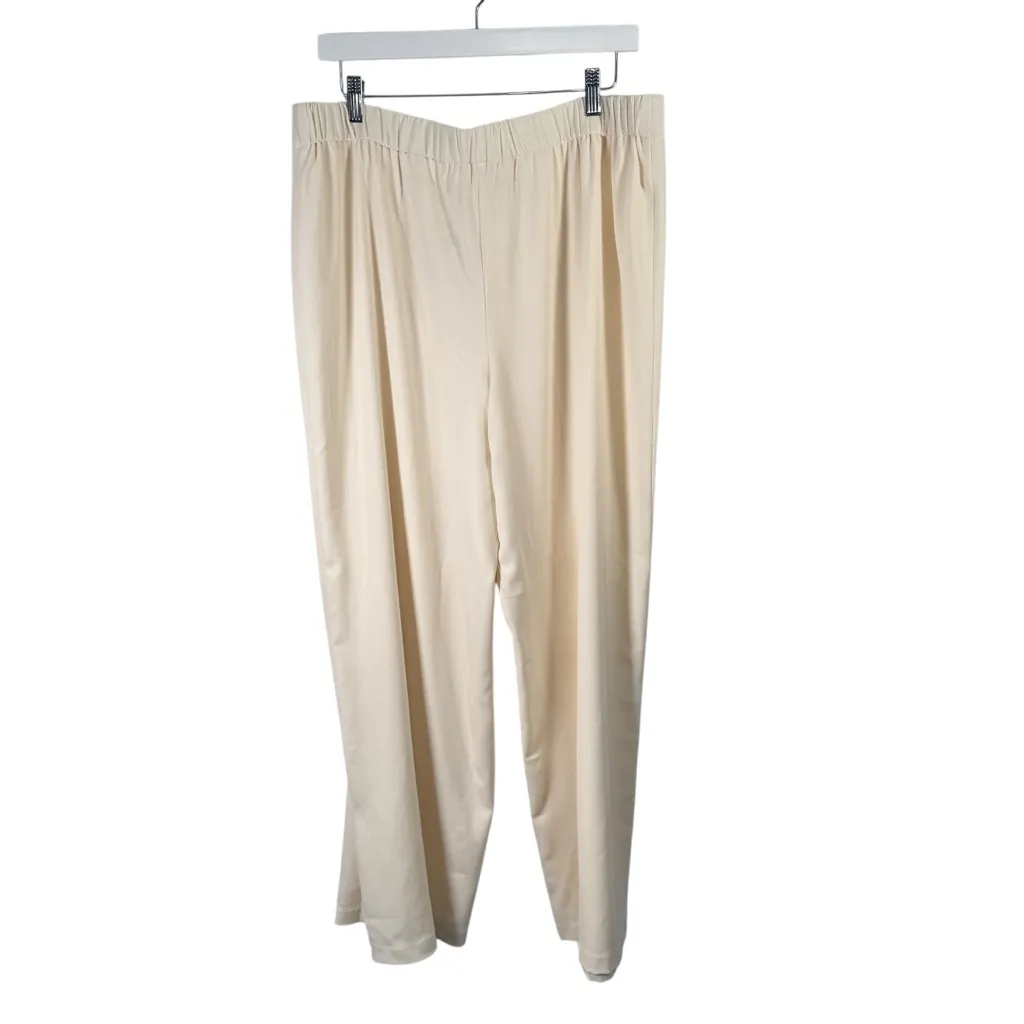 Coldwater Creek Classic Fit Dress Pants Business Career Cream NEW Womens 16 - Image 3