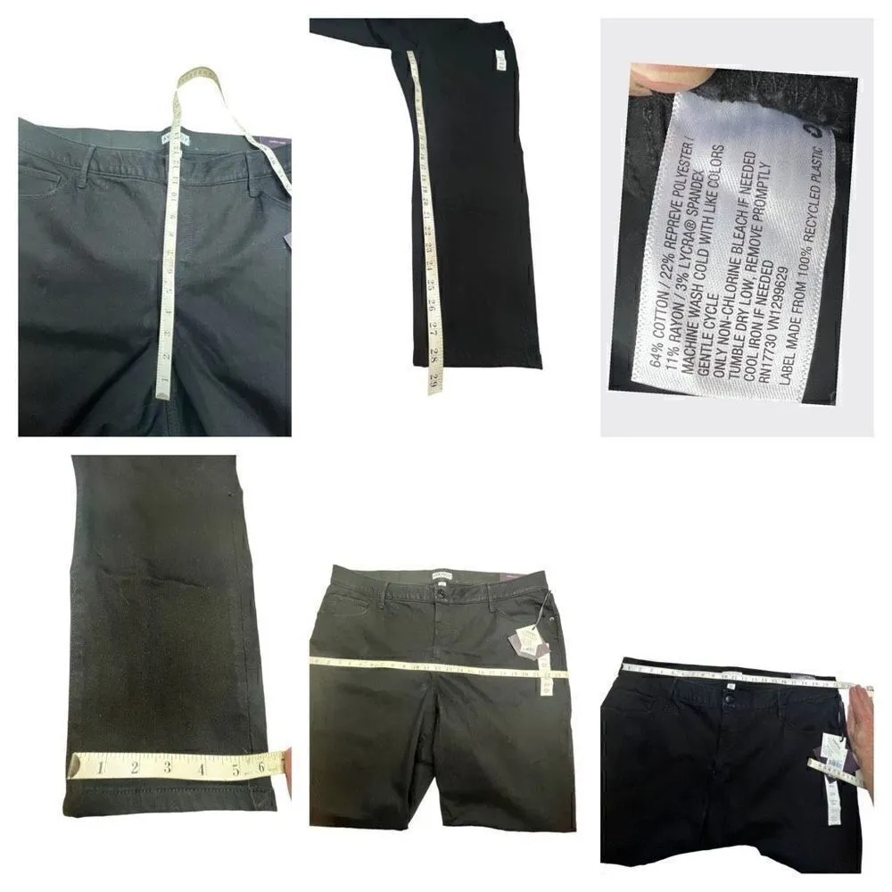 Ava & Viv *Stretch* Mid Rise* Skinny * Black Jeans Sz 22W NWT - Image 5