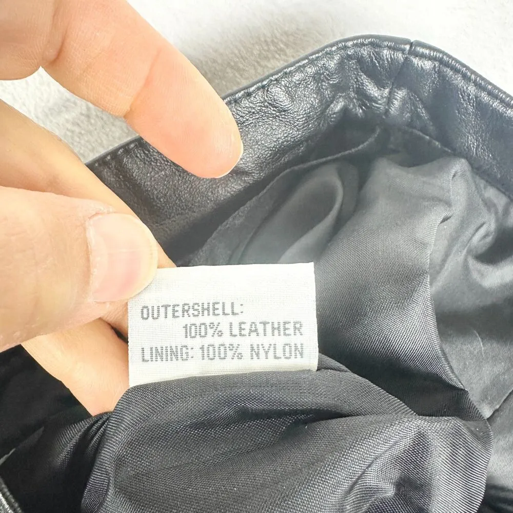 Vintage Lew Magram Leather Pants Deadstock Size 24 NEW Black Biker Lined - Image 9