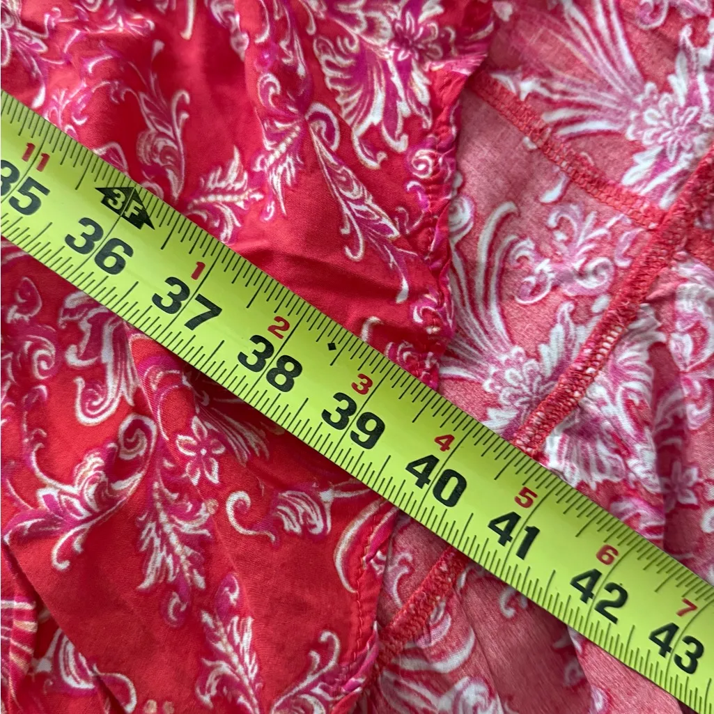 Abel The Label Anthropologie Red Boho CottageCore Flowy Dress Size XS - Image 10