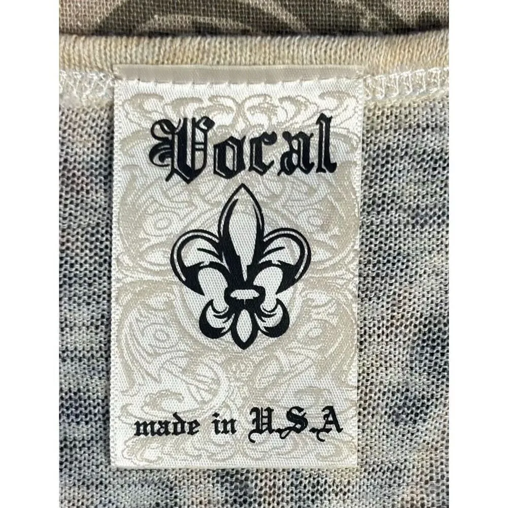 Vocal Top Size Small Red Blue Aztec Rodeo Western Studded Embellished Santa Fe - Image 7