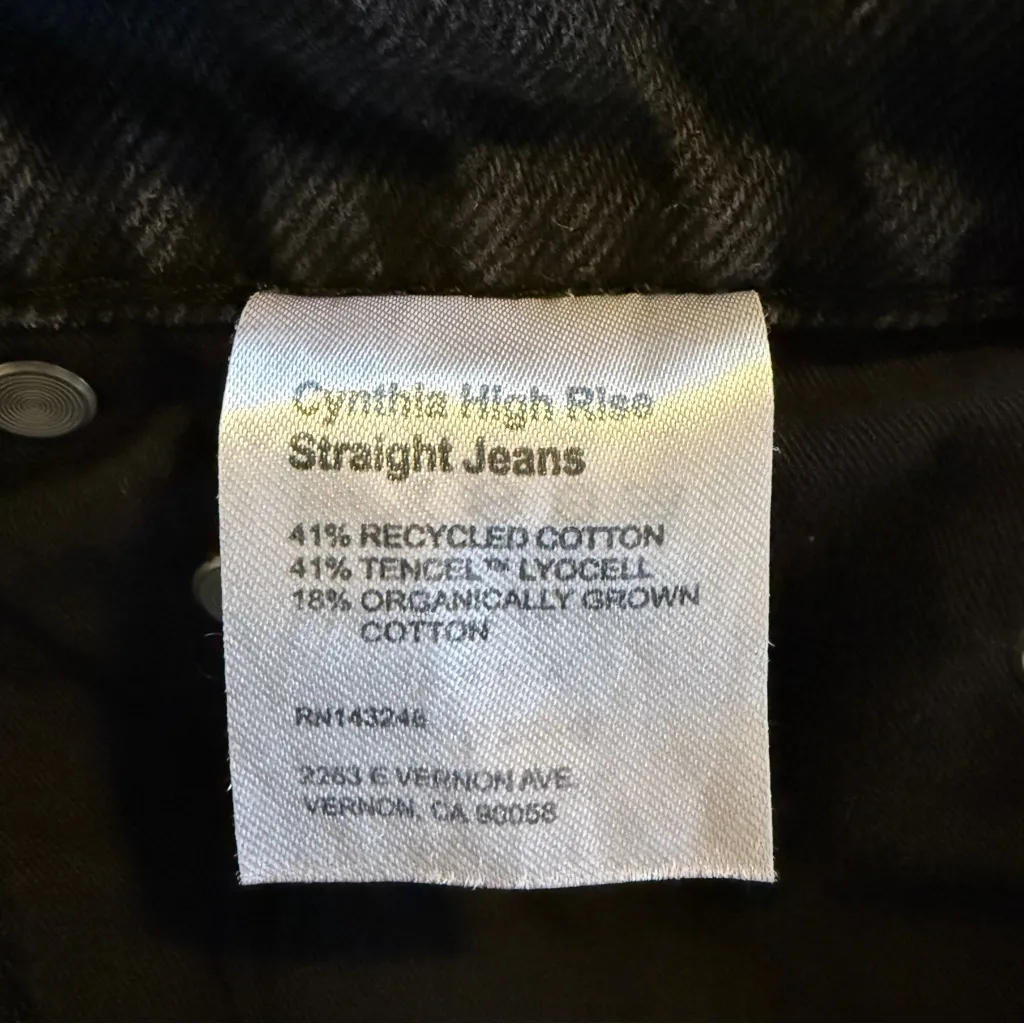 REFORMATION Cynthia High Rise Straight Jeans Lagoon Destroyed Women’s Size 29 - Image 10