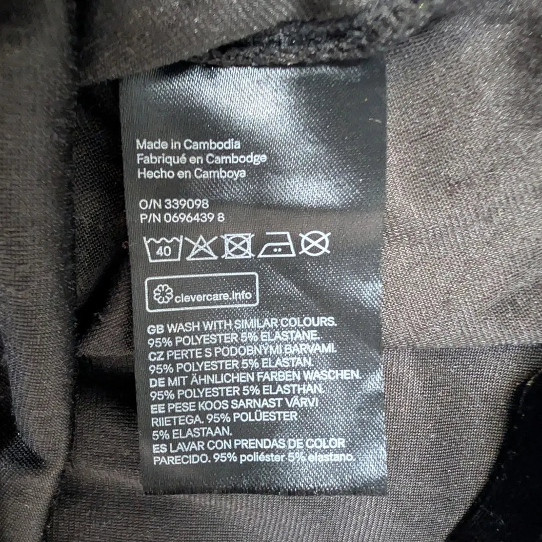 H&M Divided Velvet Bodycon Long Sleeve V Neck Mini Dress Black Size 4 - Image 5