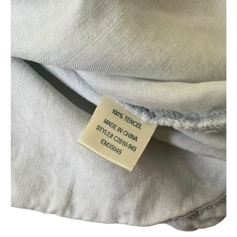 Cloth & Stone White & Blue Denim Washed Top Women Size XS | 26-1 - Image 4