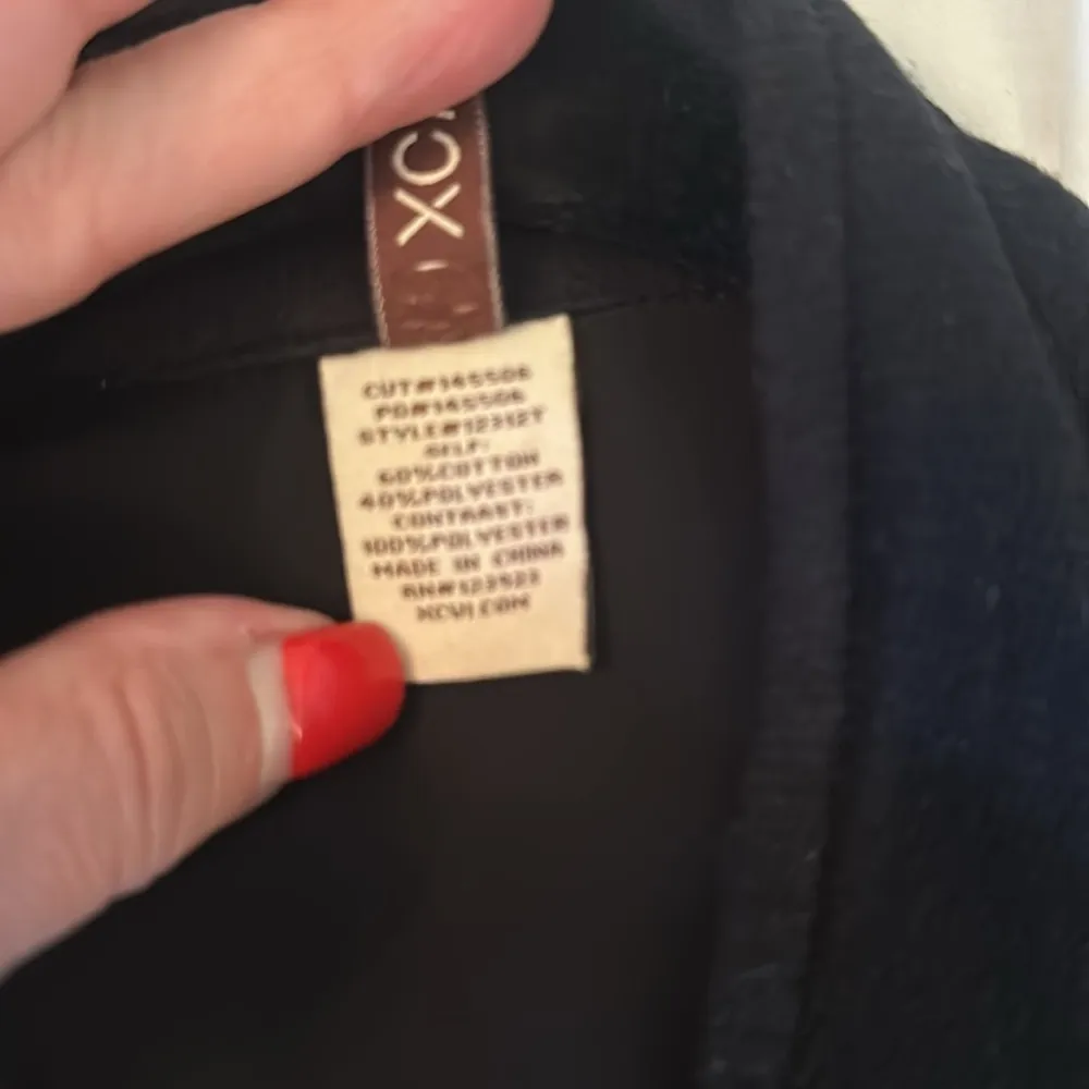 XCVI large zip front jacket panels pockets sheer panel in back L $185 - Image 5