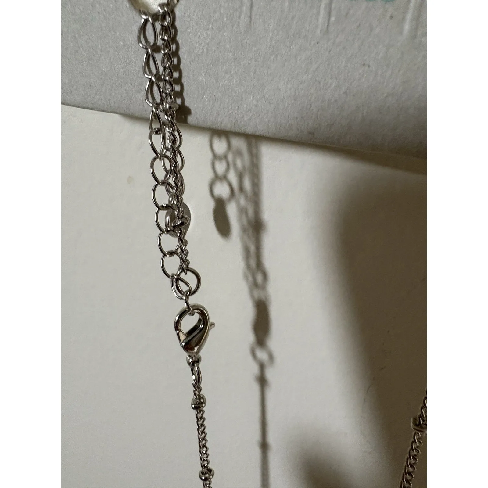 Maurices Silver Tone Phenacite Pendant Necklace 18" Adjustable Lobster Clasp NEW - Image 5