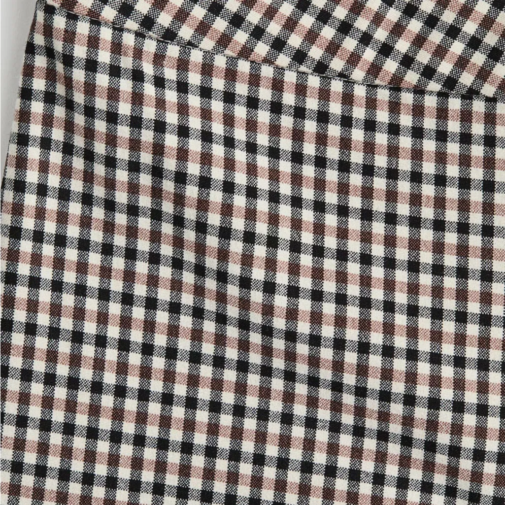 H&M Black and White Checkered Flare Pants - Image 5