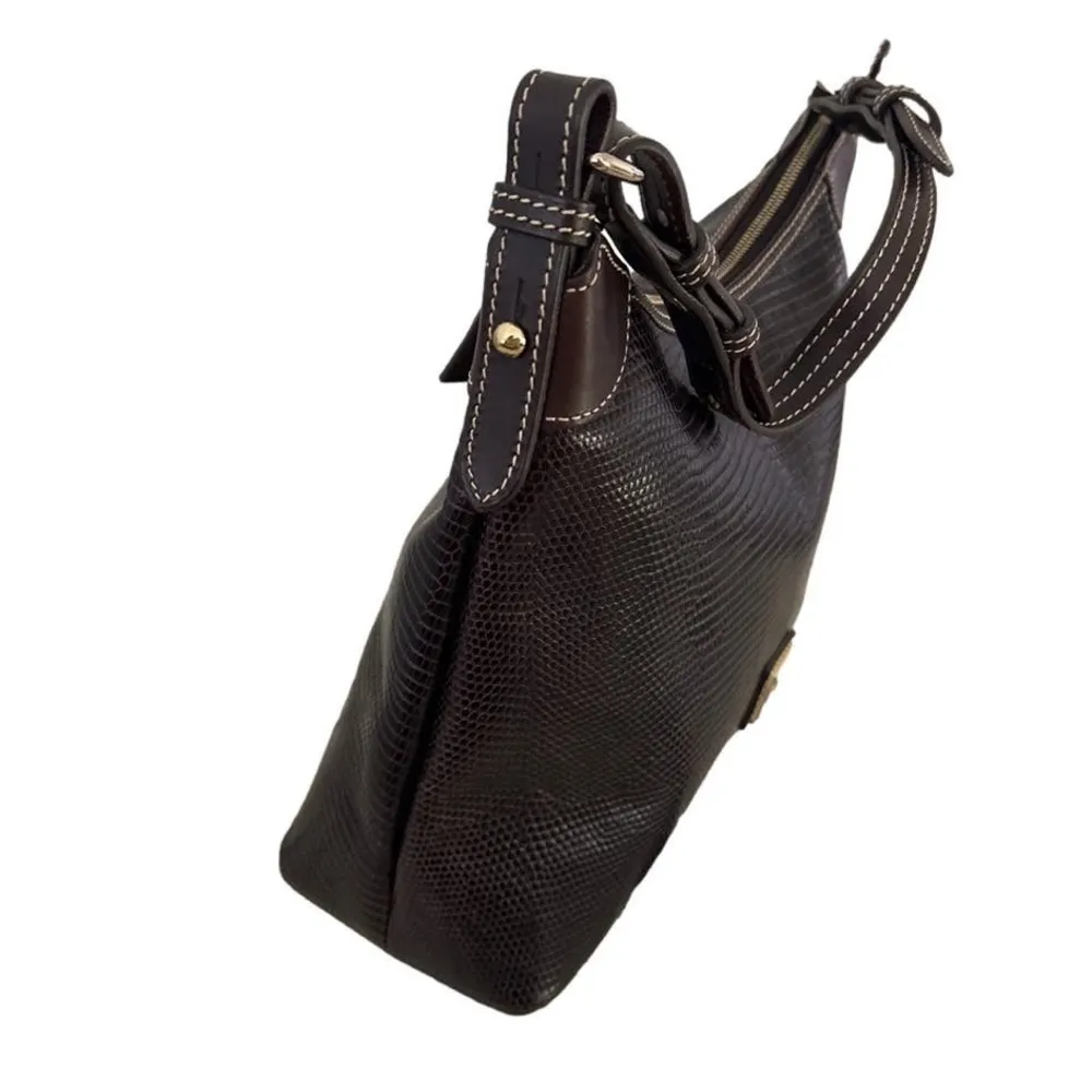 DOONEY & BOURKE Embossed Lizard Hobo Shoulder bag - Image 4