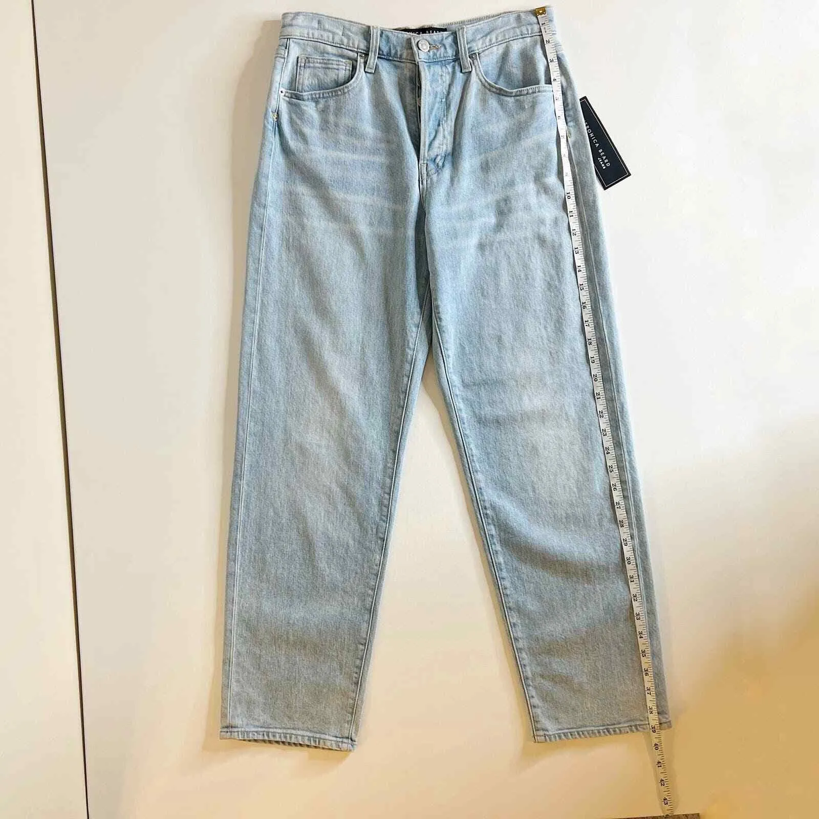 NWT Veronica Beard Blake Crop Straight Leg Jeans in Aire Sz 27 Denim Everyday - Image 15