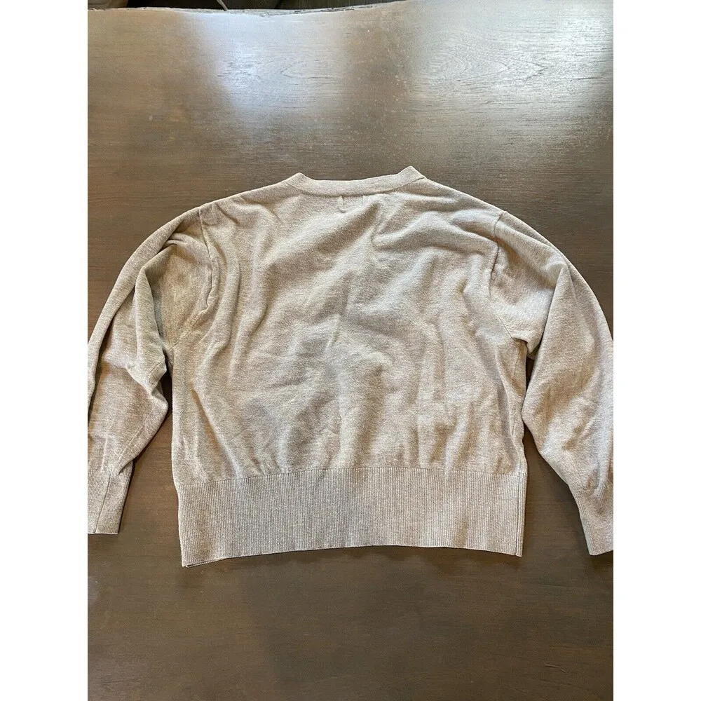 A New Day Sweater Size Small Oatmeal V Neck Knit Top Fine Gauge Pullover Target - Image 7