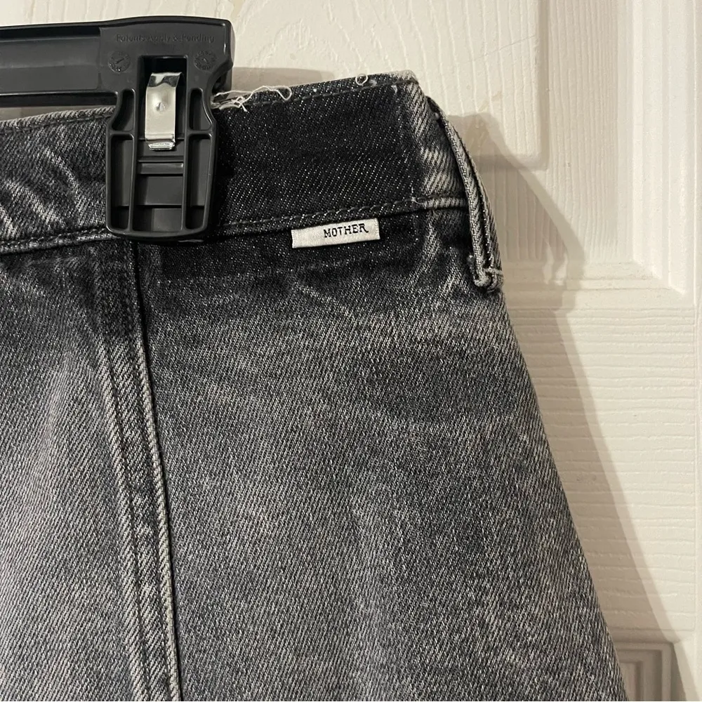 NWT Mother Superior The Breaker Mini Skirt In Shadow Dancing Size 31 Denim Skirt Gray - Image 13