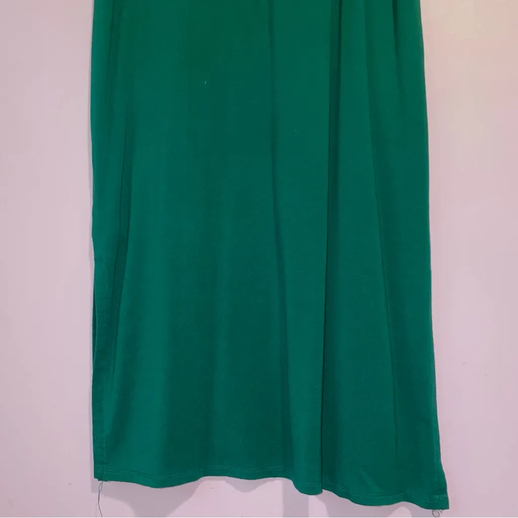 Daily Practice Everyday Midi Dress Women Size XL Soft Stretch Knit Casual Comfy Green - Image 7