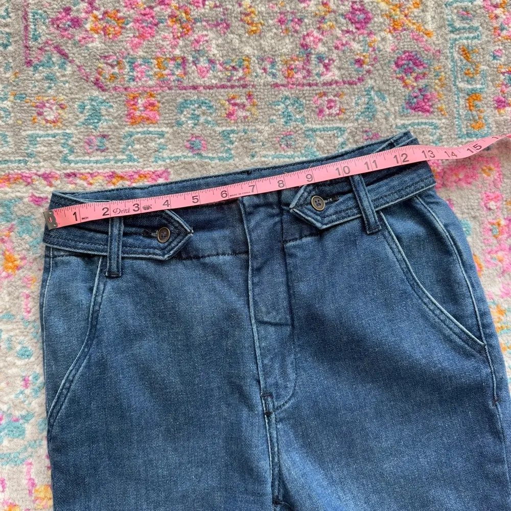 Pilcro Anthropologie Polished Mid Rise Blue Dark Wash Full Length Bootcut Jeans - Image 12