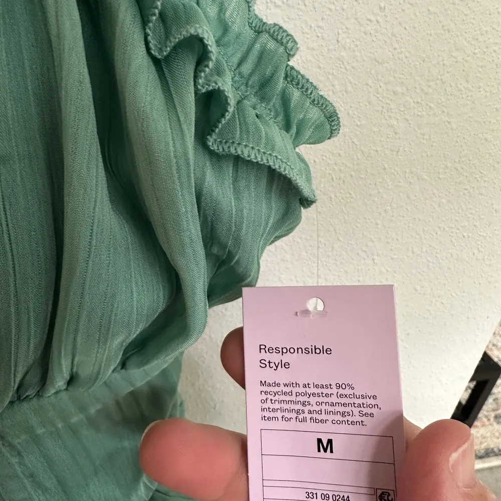 Wild Fable Green Ruffle Mini Dress - Image 3