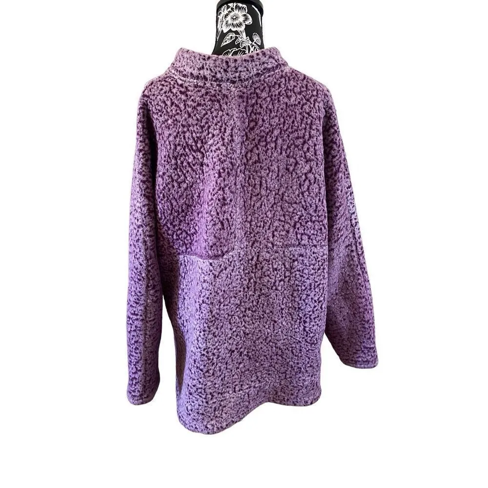 Time And Tru Knit Quarter Zip Pullover Sweater Winter Everyday School Workwear - Image 2