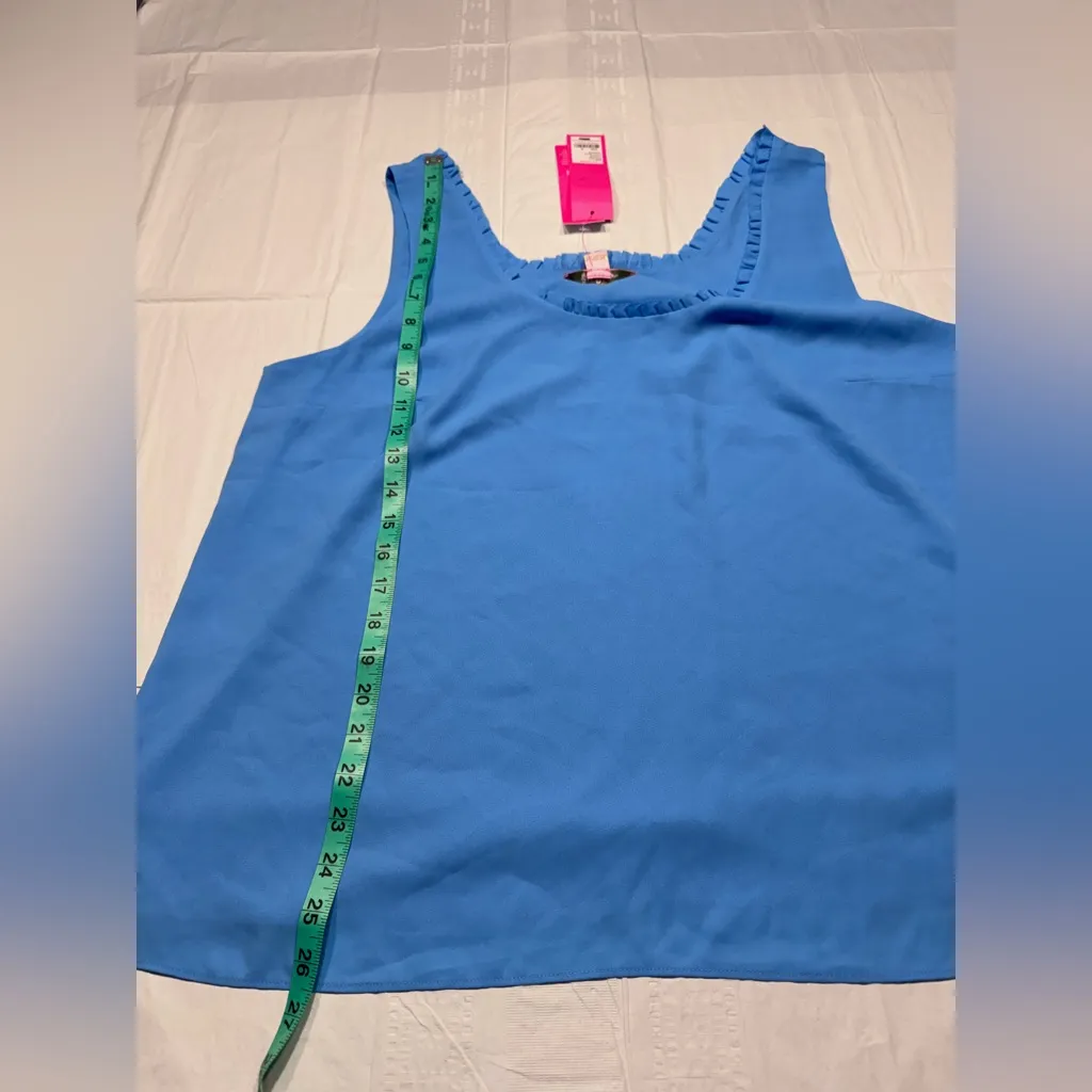 Lilly Pulitzer New Blue Carlene Sleeveless Blouse - Image 7