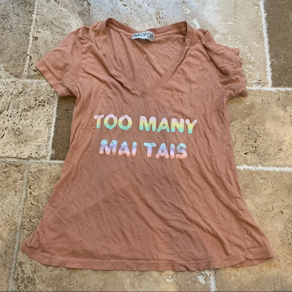 Wildfox Too Many Mai Tais Classic V Neck M - Image 5