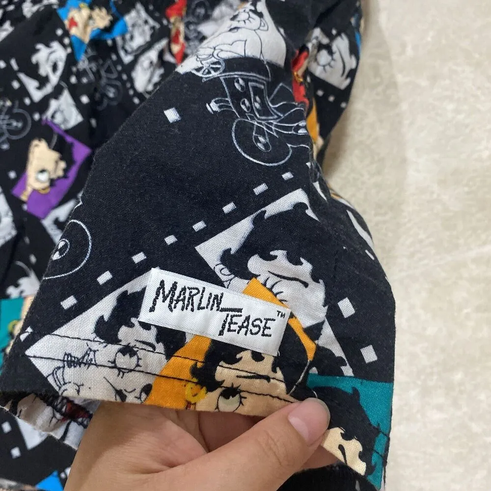 Vintage 90s Betty Boop Marlin Tease Boxer Sleep Shorts Sz Medium Vintage Shorts - Image 4