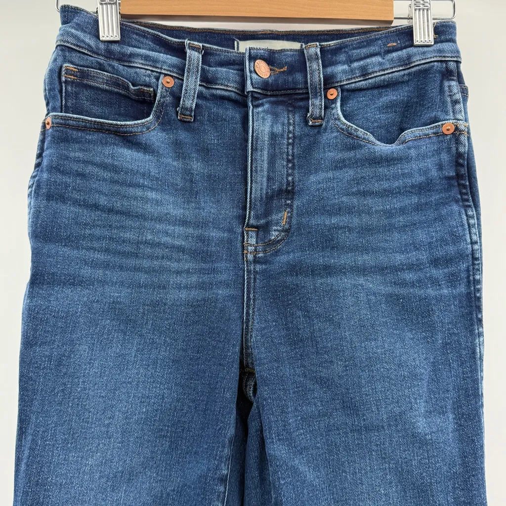 Madewell Jeans‎ Women's Size 26 High Rise Slim Straight Pendleton Wash Stovepipe - Image 4