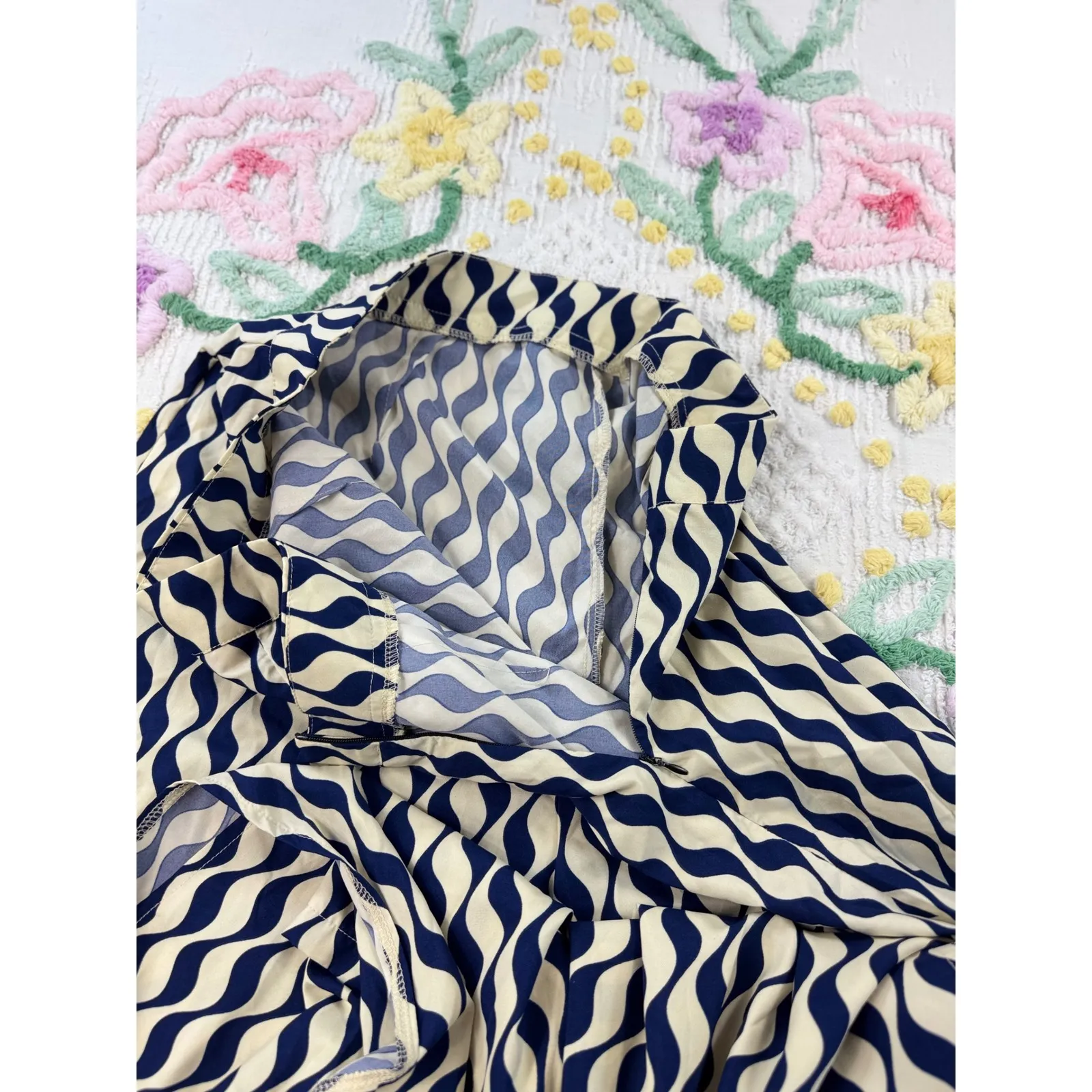 Shein Women's Wide Leg Pants Geometric Print Palazzo Bell Bottoms xl - Image 8