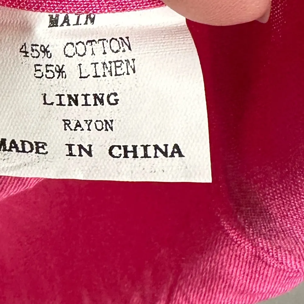 Petal + Pup Aurora Linen Off Shoulder Pink Midi Dress Women’s Sz S NWT - Image 6