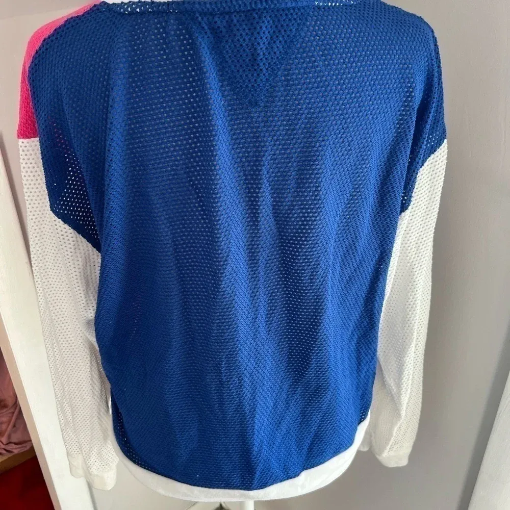 TOMMY‎ Hilfiger sport colourblocked cropped mesh sweater - Image 5