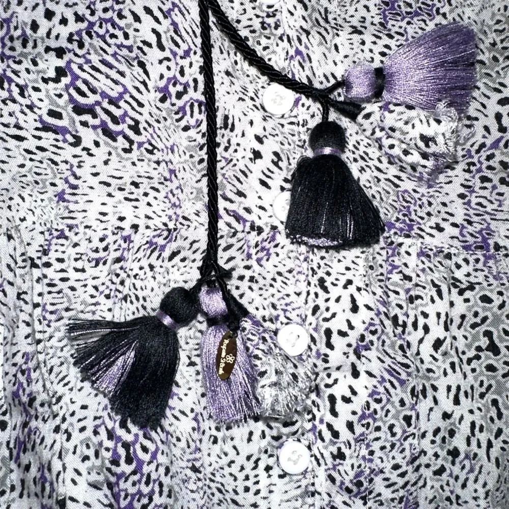 Poupette St Barth Clara Sleeveless Printed Button Front Maxi Dress MEDIUM - Image 7