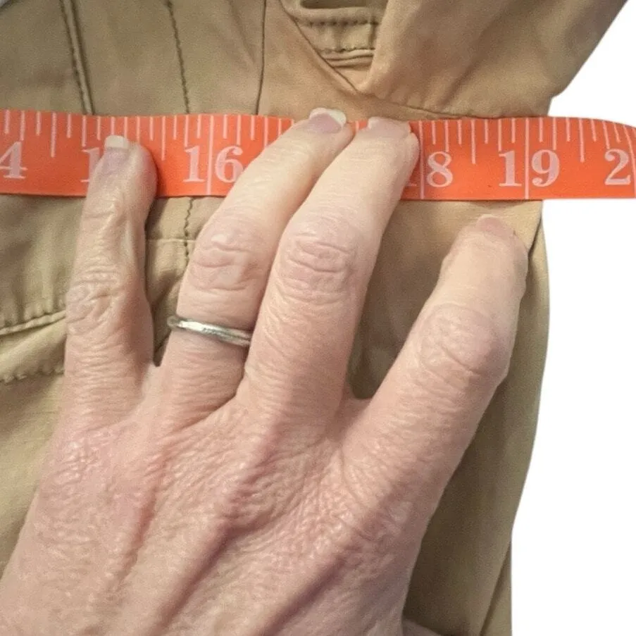 LOFT Khaki Safari Field Jacket‎ Women's Small Cotton Blend Heritage Style - Image 7