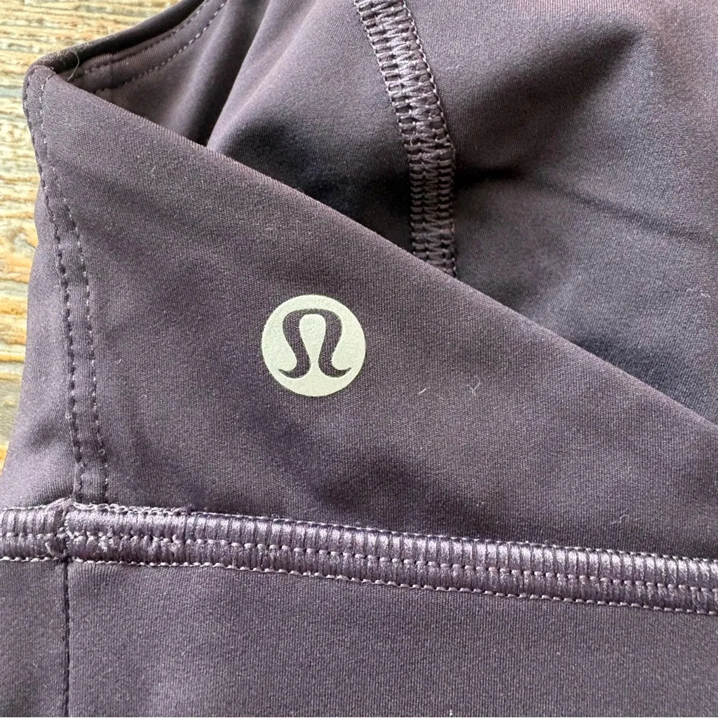 Lululemon Fast & Free Bra (Nulux) Black Grape size 6 - Image 3