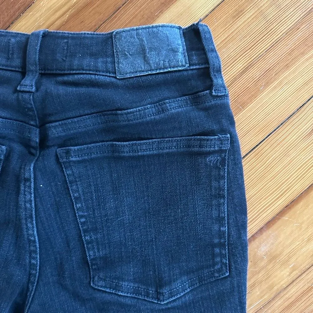Madewell Petite Kick Out Crop Jeans in Black Rinse Wash Size 27 - Image 7