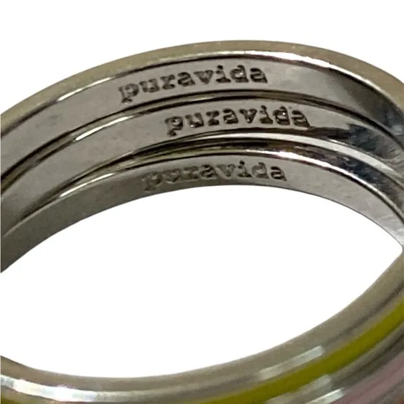 Set of 3 Pura Vida Spring Fling stack rings - Image 2