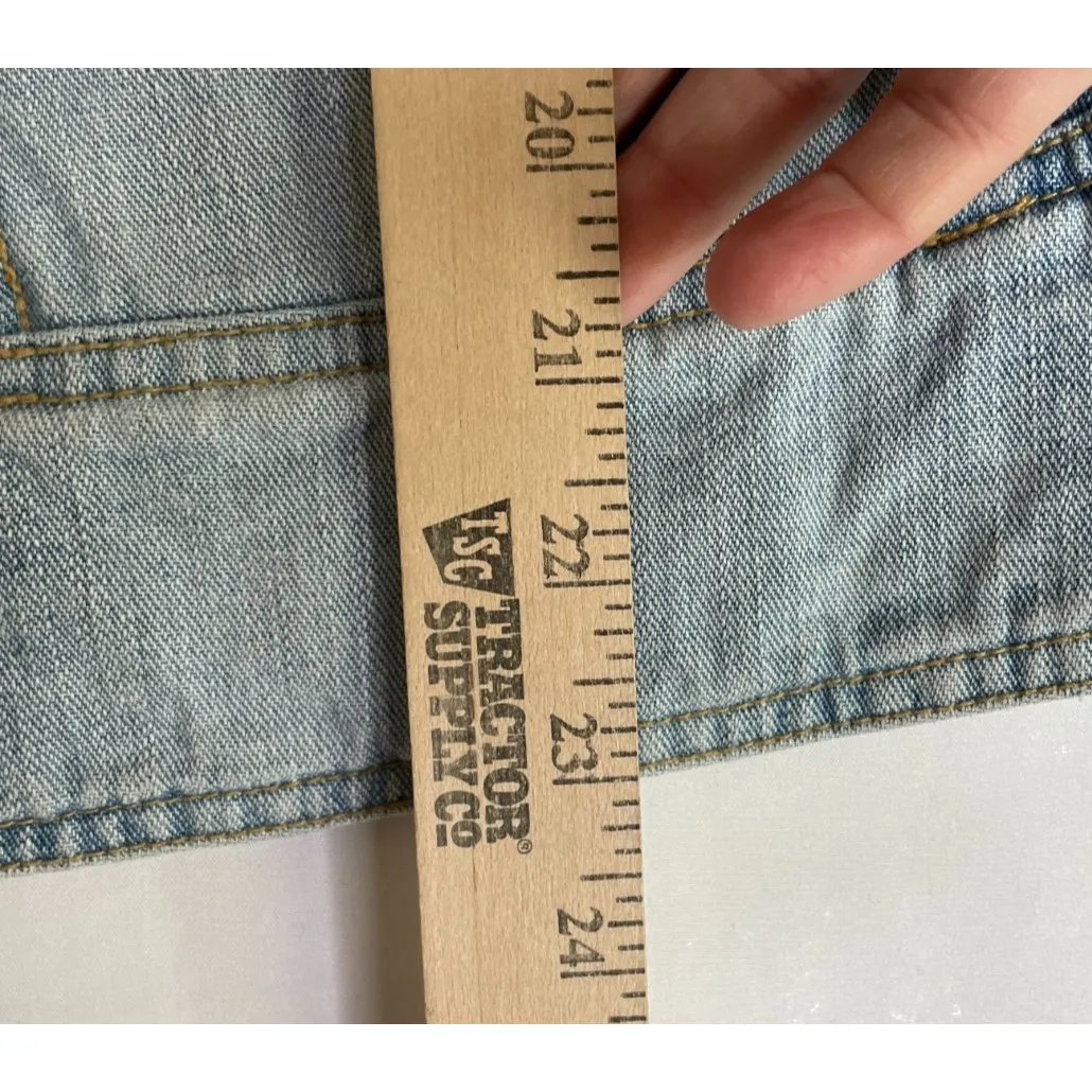 Y2K Jeanology Womens 18 Full Zip Denim Jacket Patch‎ Pockets Retro Funky Preppy Blue - Image 8