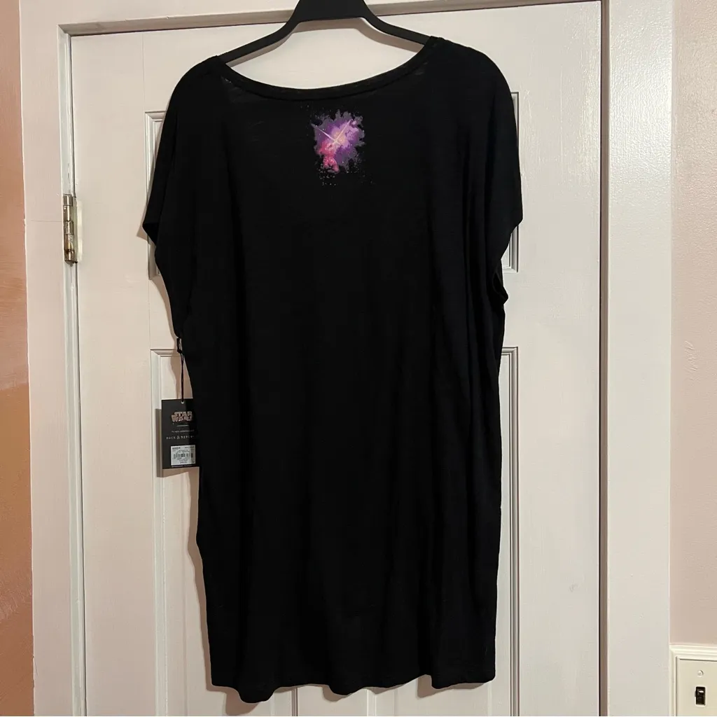#177 ROCK & REPUBLIC X STAR WARS RHINESTONE STONE BATTLE TUNIC TOP TEE LARGE NWT - Image 2