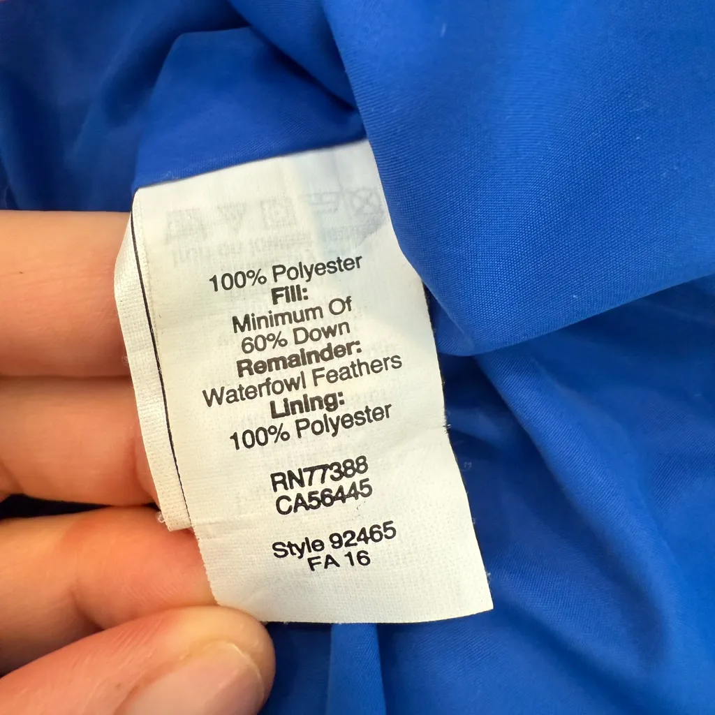 J. Crew Vibrant Blue Down Filled Quilted Zip Up Vest Snow Winter Cold Ski - Image 4