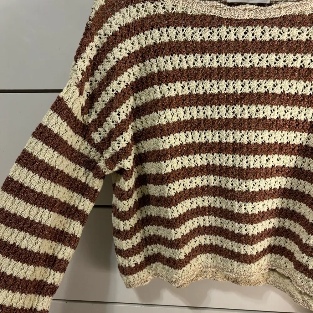 MNG Cream & Brown Stripe Sweater - Image 5