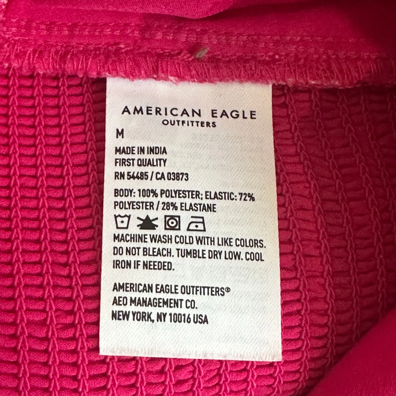 American Eagle Crop Top Womens M Pink Smocked Cutout Y2K Ruched Coquette Barbie - Image 4