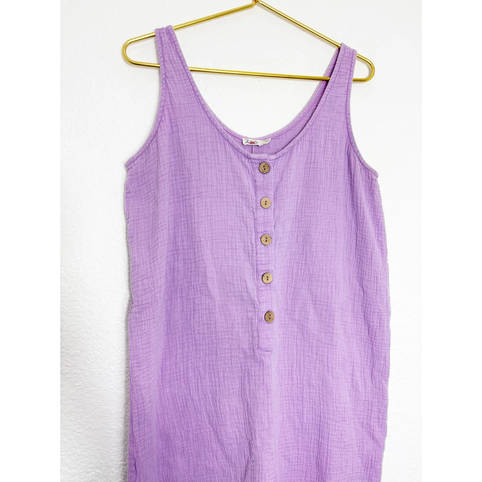 Faherty  Dream Cotton Gauze Jamesport Romper In Nirvana Size Medium Purple - Image 10