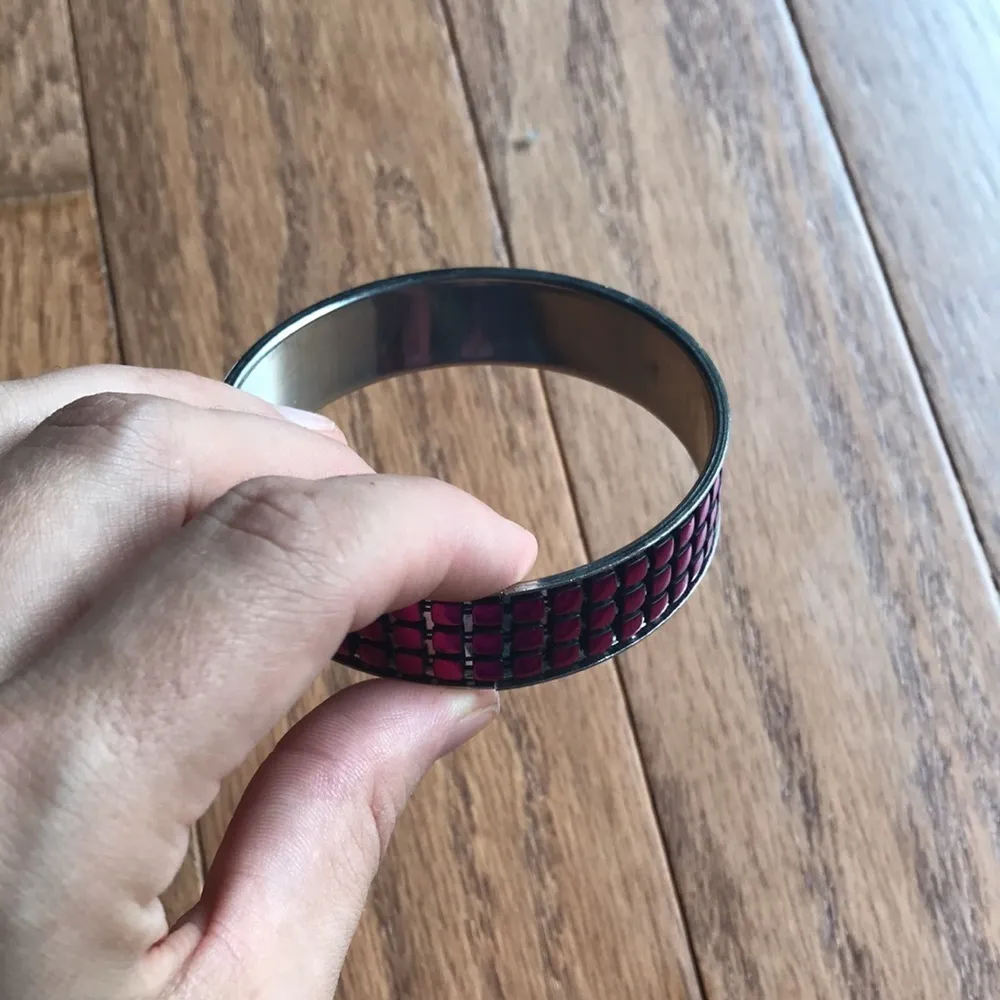 Purple silver bangle bracelet - Image 3