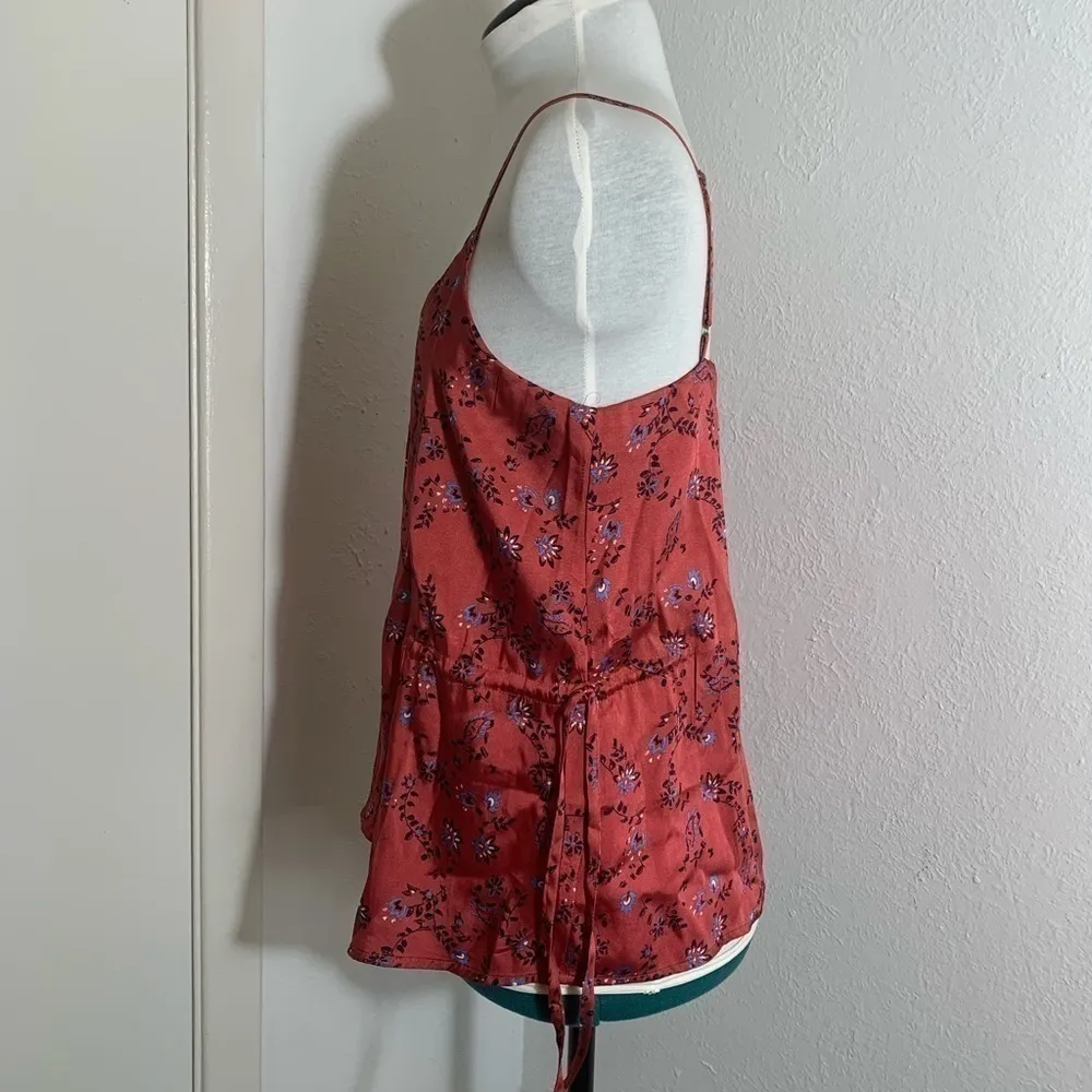 ABS Allen Schwartz NWT earth red floral print adjustable strap sinch waist S - Image 5