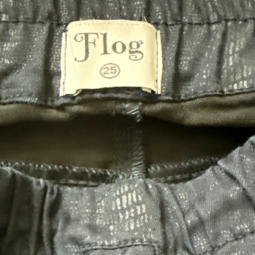 Bevy Flog Shely Iridescent Metallic Snake Print Drawstring Pants Navy Size 25 Blue - Image 7