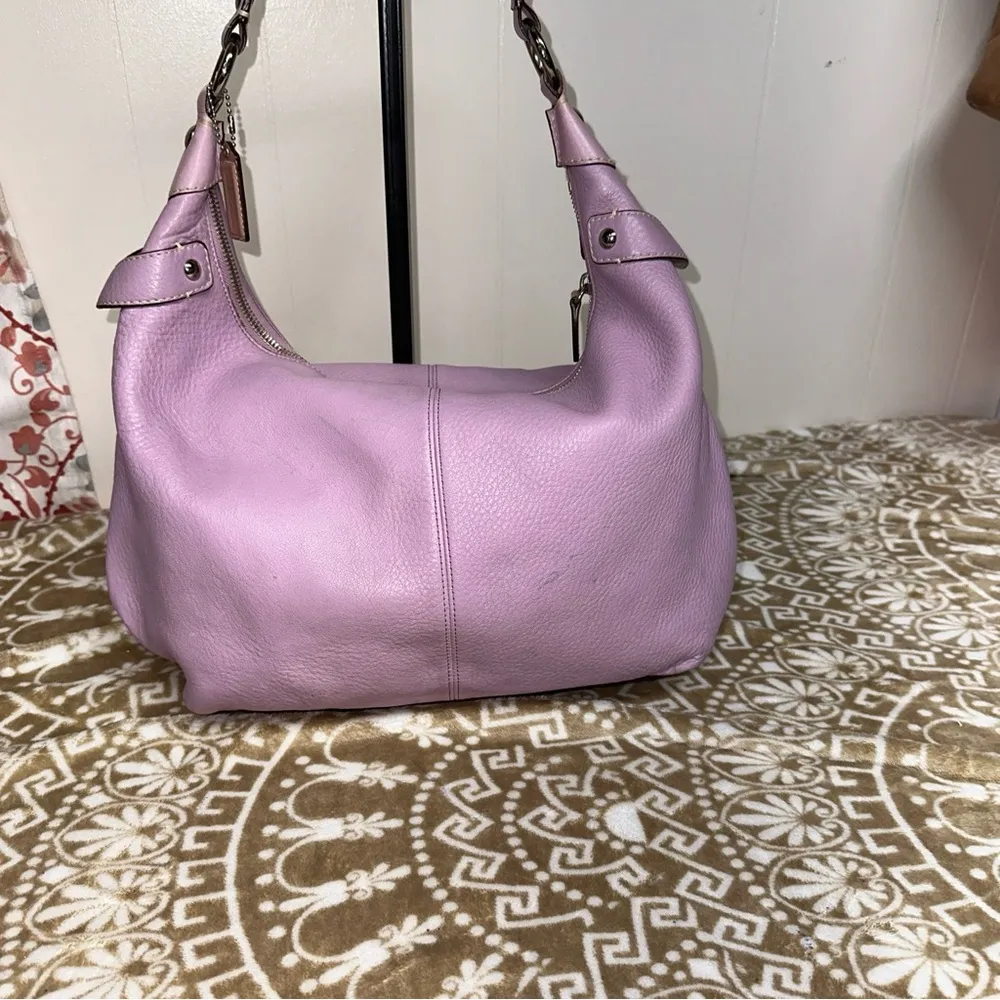 Penelope Purple Pebbled Leather Medium Hobo  Handbag F14680 - Image 2