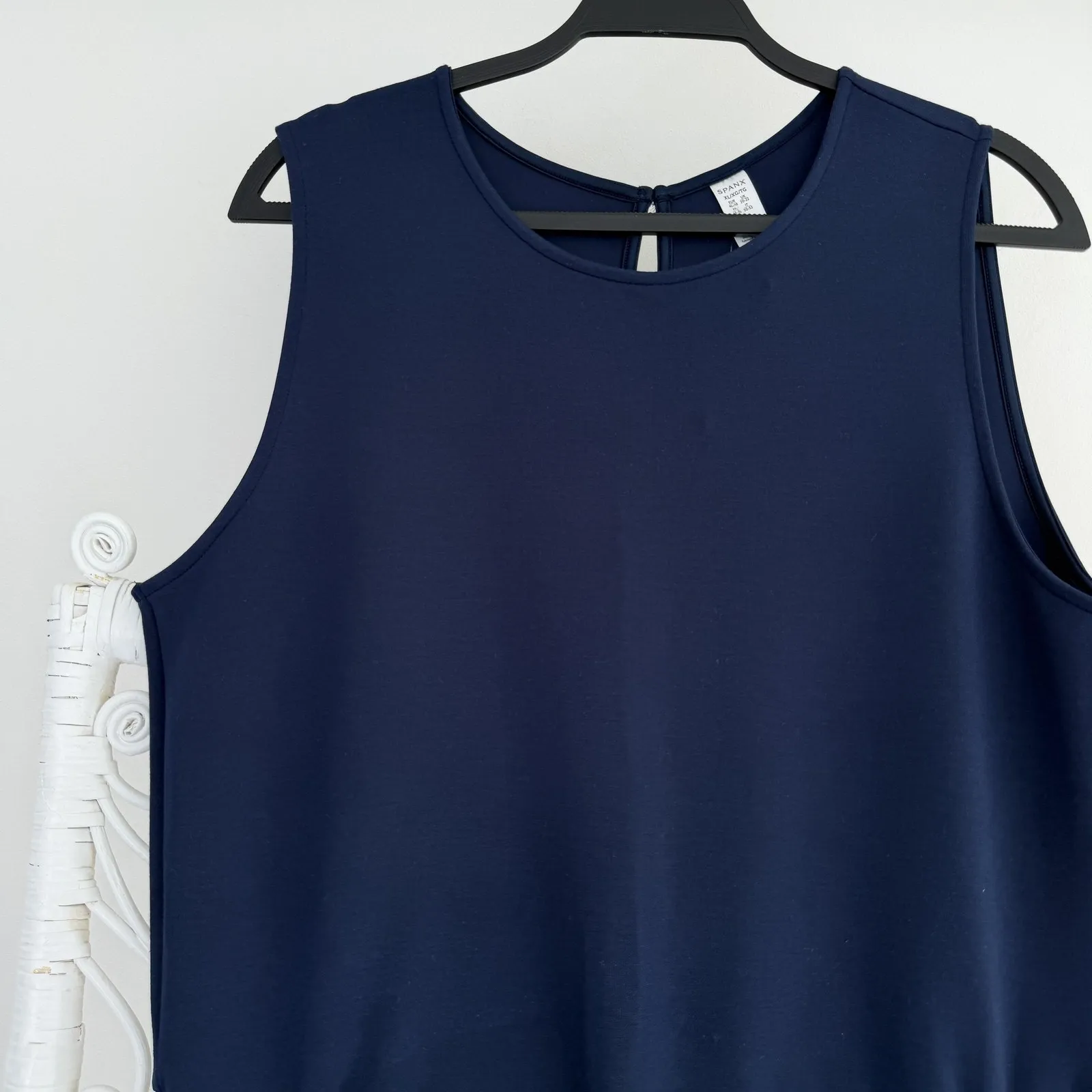 Spanx AirEssentials Jumpsuit Womens XL Navy Sleeveless Wide Leg Travel Lounge - Image 5