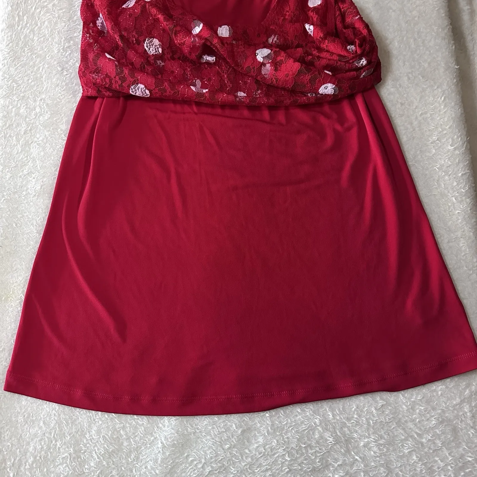 Susan Graver Red Lace Cardigan Jacket and Tank Set Size Small - 3 Piece Set - Image 5