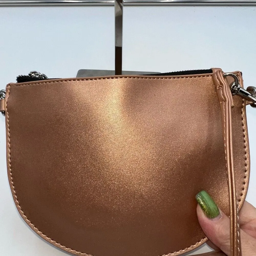 Zac Posen for Bloomingdale's Celia Rose Gold faux leather Crossbody Bag Purse Ex - Image 5