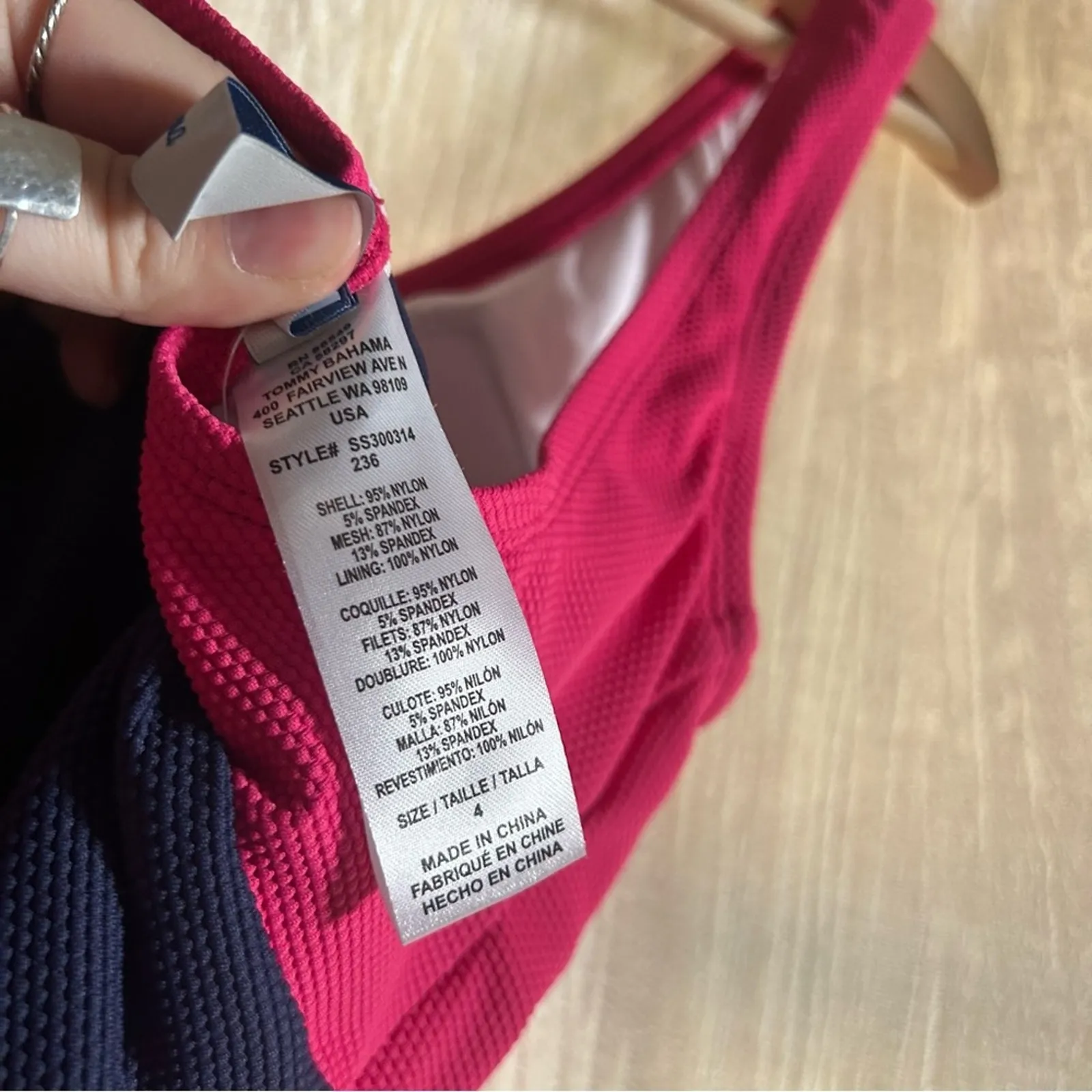 Tommy Bahama Island Cays Colorblock Scoop-Back Wrap One Piece Swimsuit NWT Sz‎ 4 - Image 7