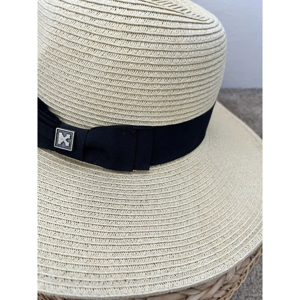 Karen Keith Wide Brim Safari UV Blocking Sun Resort Straw Hat W/ribbon - Image 4